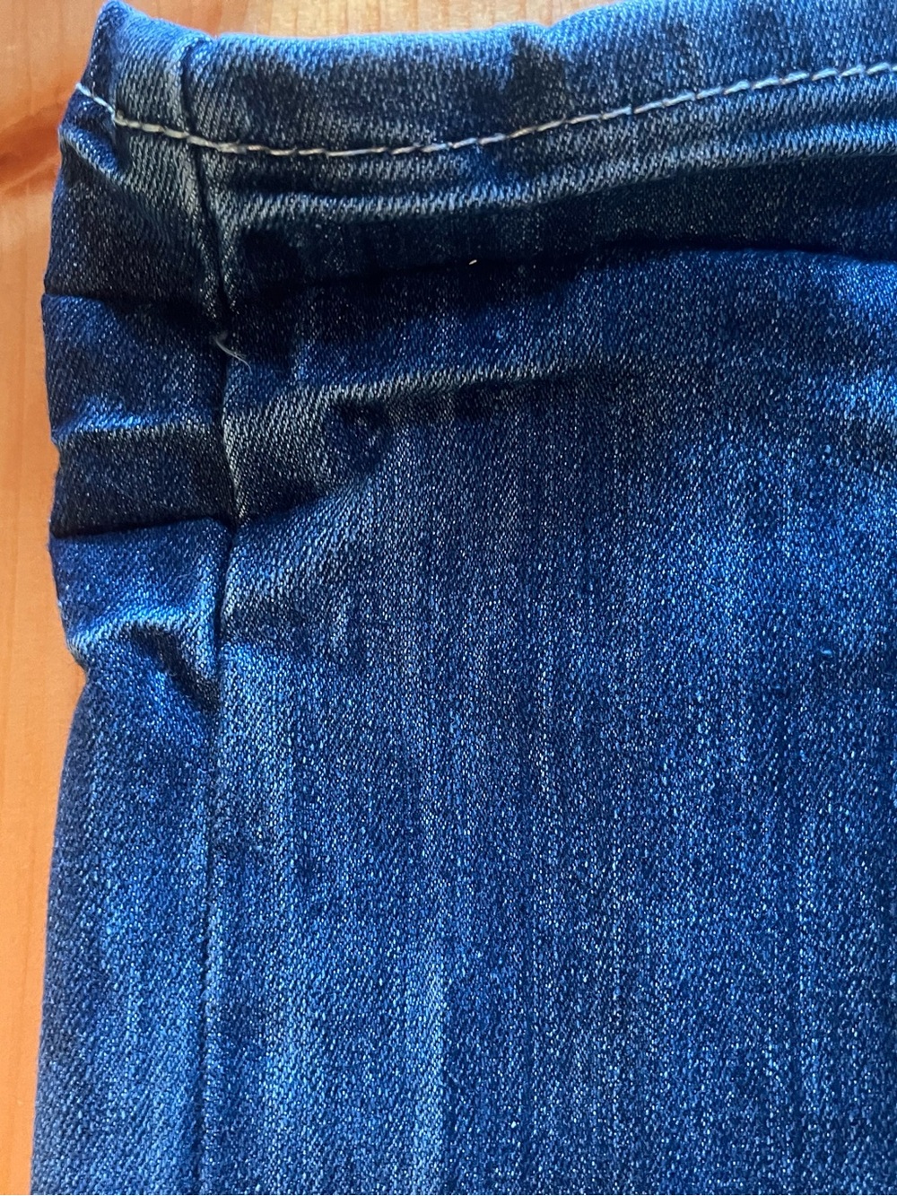 Almost Famous Dark Blue Skinny Jeans with Red & White Flag Accent - Picture 7 of 10